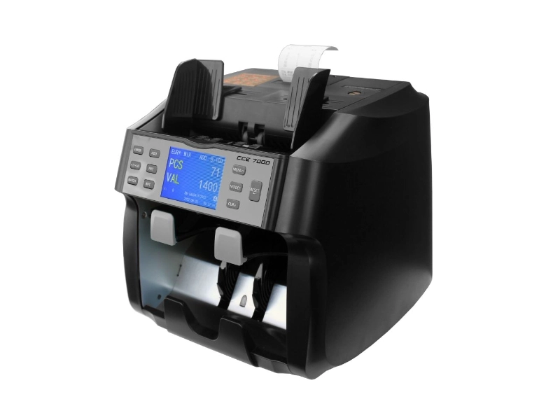 Banknotenzähler Cash Concepts CCE 7000 gemischte Noten mit eingebautem Thermodrucker