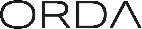 Das ORDA-Logo erscheint in schwarzer, dünner Typografie auf weißem Hintergrund mit klaren, reduzierten Buchstaben.