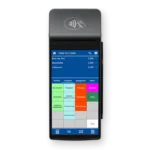 Gastropay Droid Plus Kassensystem mit Touchscreen und Menüoptionen für Gastronomie und Handel.