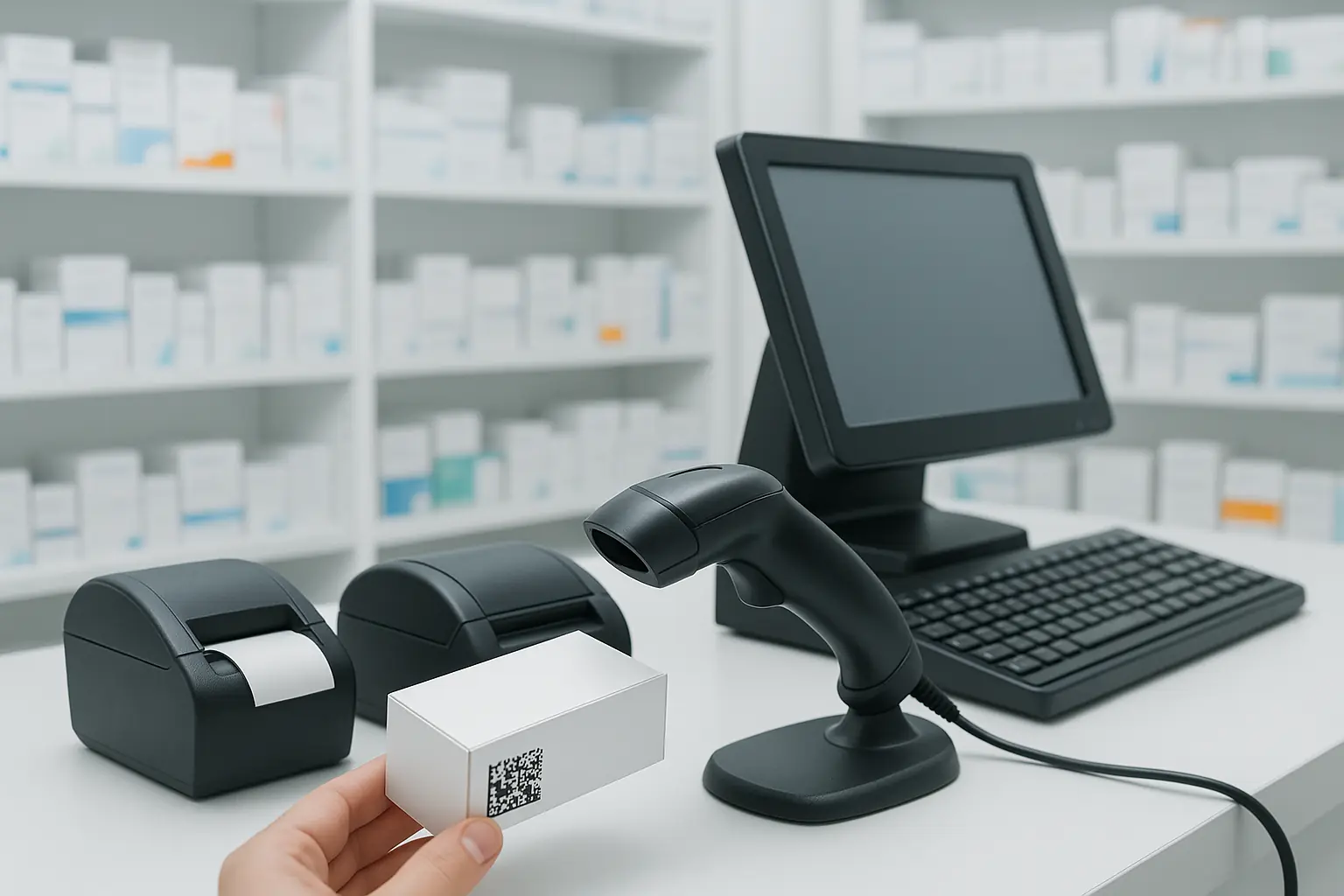 Securpharm-Hardware für Apotheken: Scanner, Drucker und Kasse perfekt auf den HV abgestimmt